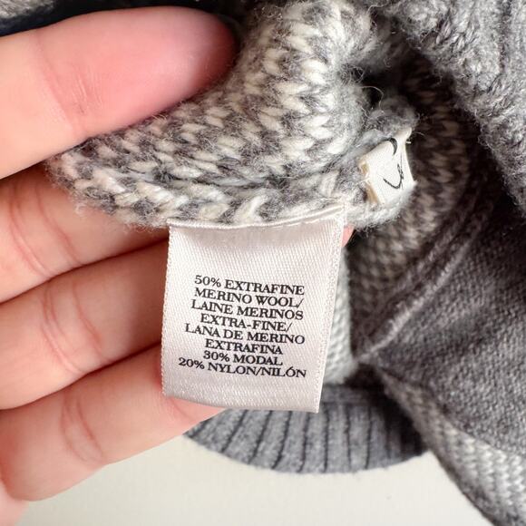 Ann Taylor Grey Merino Wool Blend Full Zip Style Jacket - Medium - Picture 4 of 7